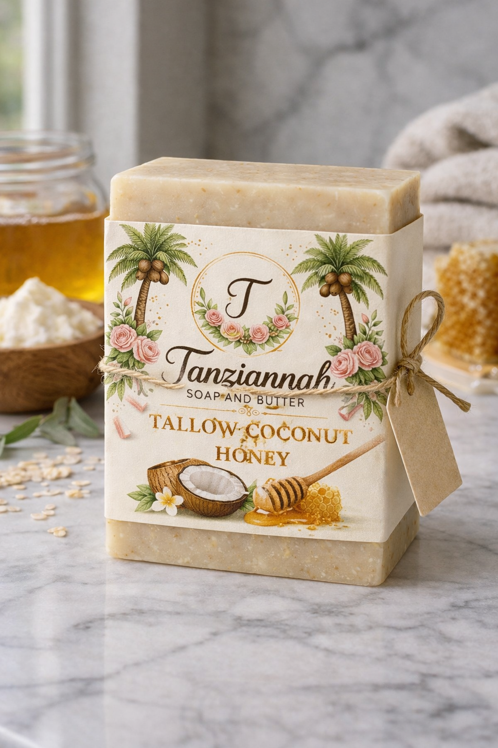 Tallow Coconut with Honey Soap