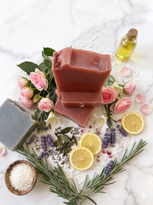 Coconut Rose Clay Bar soap