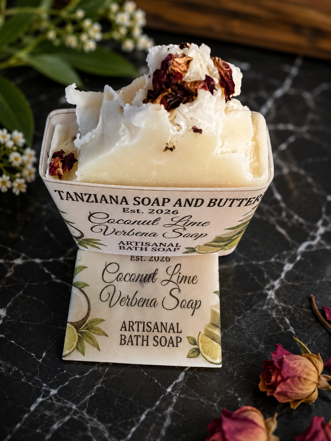 Coconut Lime Verbena Artisan Bath Soap  Handcrafted Luxury for Healthy, Beautiful Skin